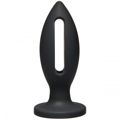 Чёрная анальная пробка Kink Wet Works Lube Luge Premium Silicone Plug 5" - 12,7 см.