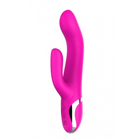 Розовый вибратор-кролик NAGHI NO.43 RECHARGEABLE DUO VIBRATOR - 23 см.